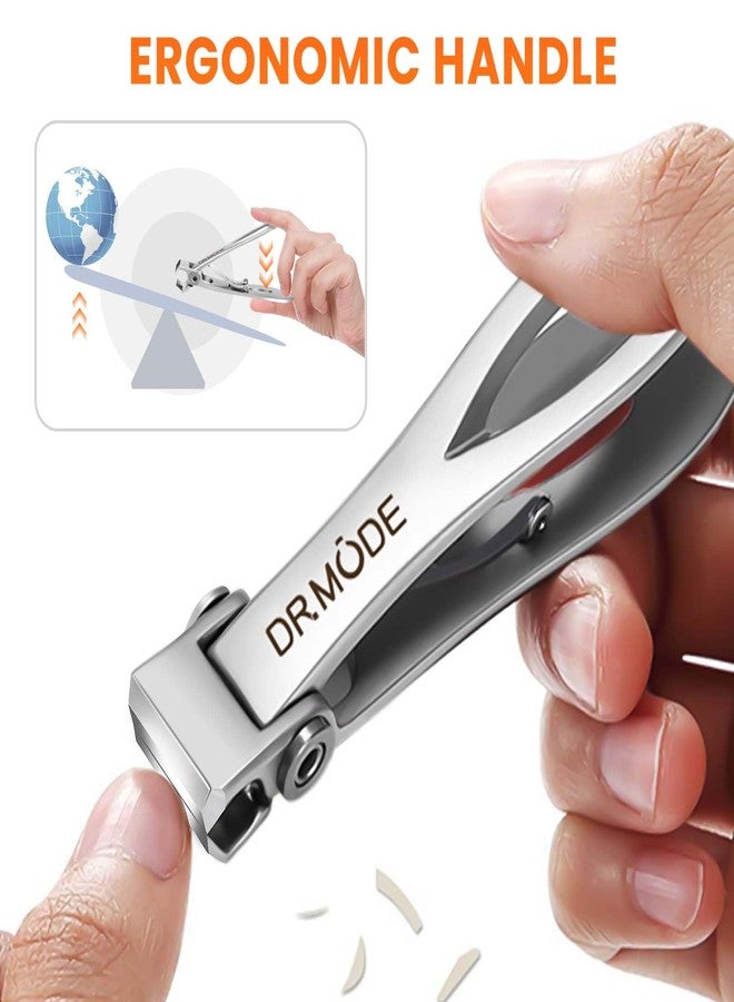 DRMODE Straight Nail Clippers for Thick Nails, Heavy Duty Large Toenail Clippers for Seniors with 17mm Wide Jaw Opening, Ultra Sharp Stainless Steel Toe Nail Clippers Cutter for Men with File - Image 4